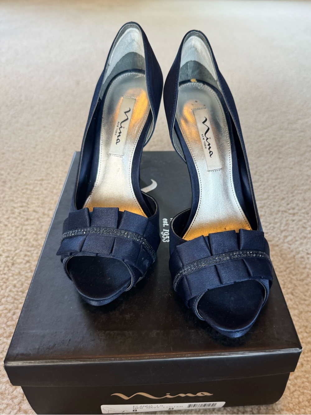 Navy Blue Nina Heels